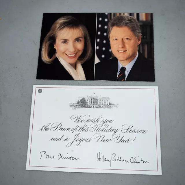 Bill & Hillary Clinton Signed White House Christmas Card Bill & Hillary Clinton Signed White House Christmas Card