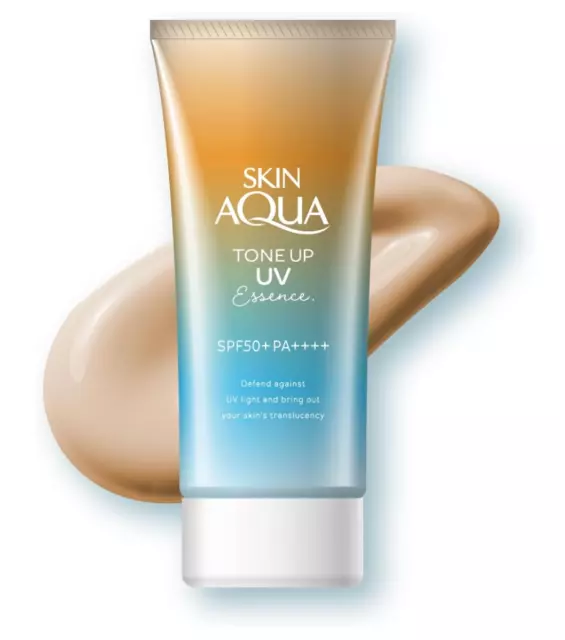 ROHTO SKIN AQUA TONE UP UV ESSENCE 80g crème solaire SPF50+ PA++++ latte beige