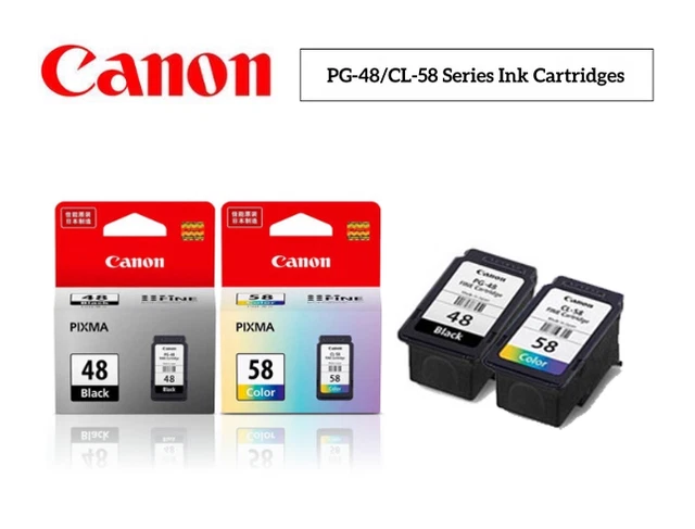 CANON PG-48/CL-58INK CARTRIDGE for E3480/E478/E488/E4280/E4580/E468 ...
