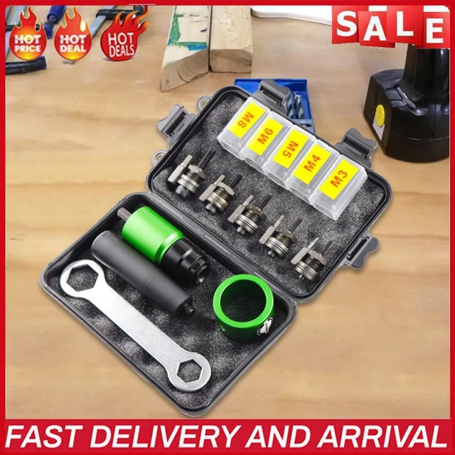 Electric Rivet Gun Self-Lock Pneumatic Rivet Nut Guns Hand Wrench Accessories