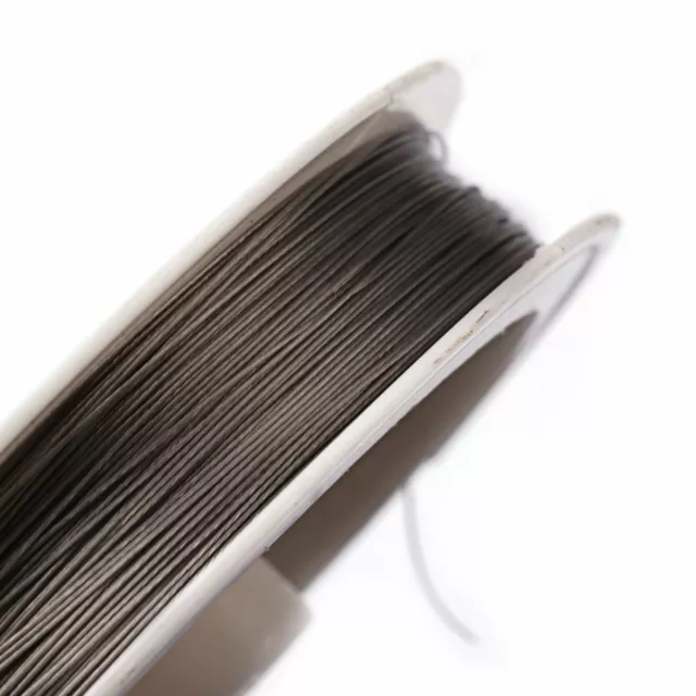 Tiger Tail Beading Wire Crafts Stainless Steel Silver Grey Or Black 0.45mm 50m