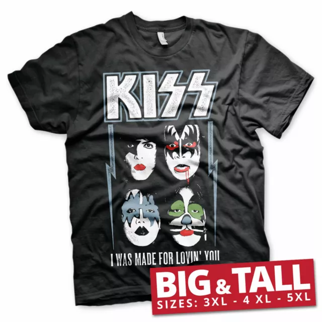 Officially Licensed KISS- I Was Made For Lovin' You BIG&TALL 3XL,4XL,5XL T-Shirt
