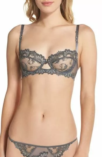 Women's Epure By Lise Charmel Balconette Underwire Bra, Size 34D - Grey