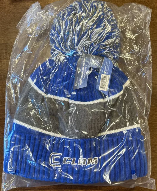 CLAM BLUE ICE Fishing Knit Pom Hat $19.99 - PicClick