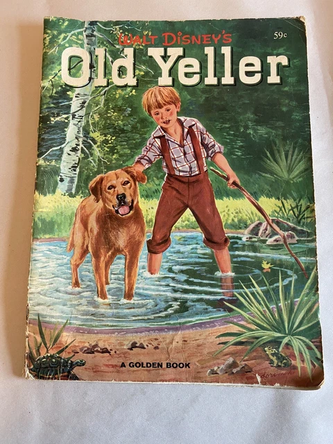 1958 Walt Disney's 'Old Yeller' A Golden Book Large  Size 1st Ed Paperback