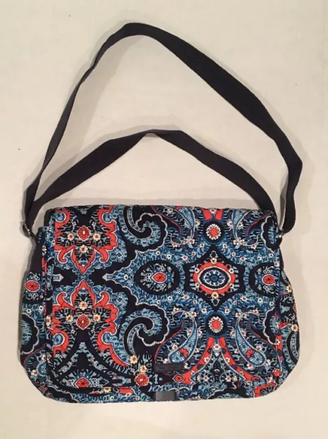 Vera Bradley MESSENGER Marrakesh Pattern Laptop Campus Crossbody Shoulder Bag