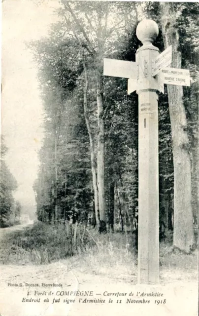 X53 / Dept 60 Cpa Foret De Compiegne Carrefour De L'armistice Be Voyagee