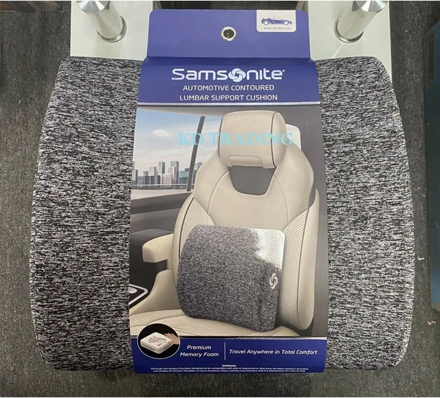 Samsonite Car AUTOMOTIVE CONTOURED LUMBAR SUPPORT CUSHION w/ PREMIUM MEMORY FOAM