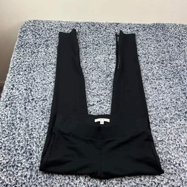 CAbi Midtown Ponte Leggings Womens Small Black Ankle Zip Stretch Athleisure