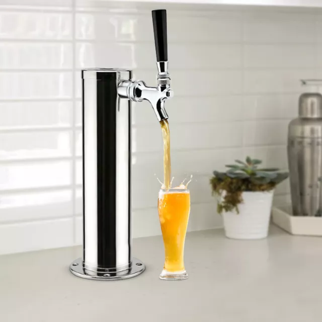 3 Zoll Edelstahl Single Tap Draft Bier Turm Wein Dispensing Bar Pub Kegerators
