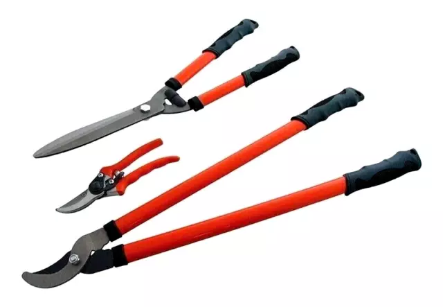 Marksman 3pc Tree Lopper Shears Secateurs Hedge Garden Pruning Plier Tool Set