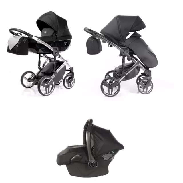 Junama poussette buggy porte-bébé + accessoires Isofix Onyx par Lux4Kids