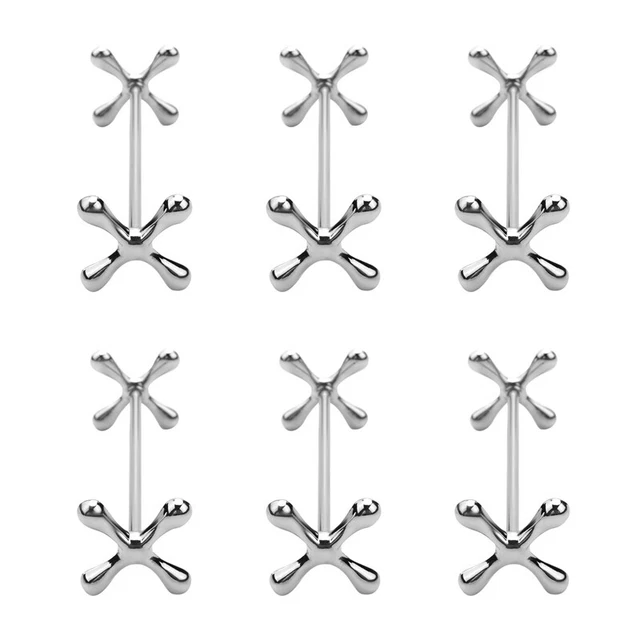 6 Pezzi Bacchette nel Lega di Resto Cucchiai Supporto Forchette Colte C5U2