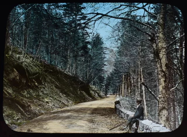 VIZZAVONA CORSICA C1897 ANTIQUE Magic Lantern Slide PHOTO