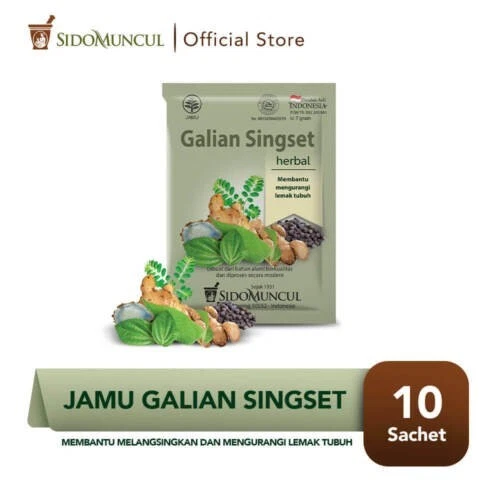 [SIDOMUNCUL] Juego de Canto Galian Mujer Jamu Hierba Pérdida de Peso Naturalmente 10 Bolsas