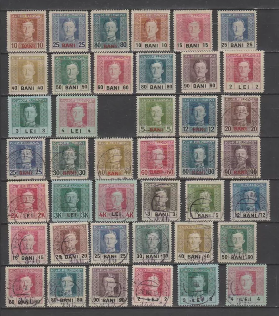 Autriche Hongrie occupation en Roumanie lot timbres neuf et oblitéré a étudier