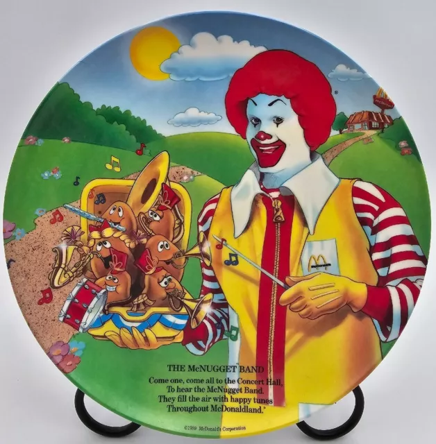 McDonald's The McNugget Band Plate 1989 Vintage 9" Melamine Collectible!