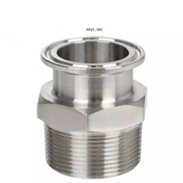 Sanitary 3″ × 3″ Male NPT Adapter 304S/S Clamp End Dairy Tri Clover SAN049