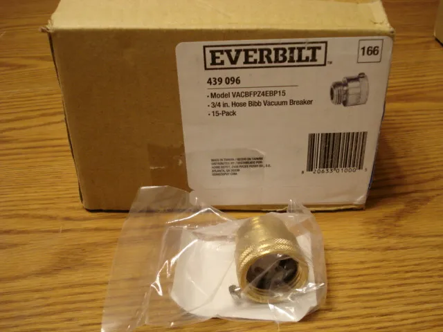 Lot Of 10 Everbilt VAC-BFP-Z4EBP15 Brass Hose Bibb Vacuum Breaker Valves 3/4"
