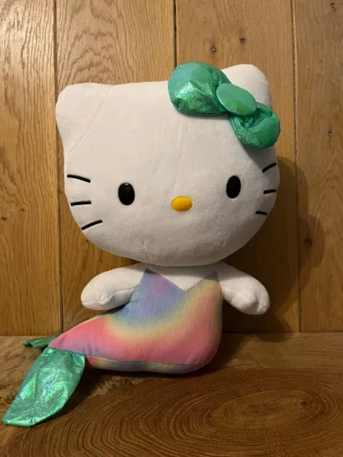 Hello Kitty Mermaid Sanrio TY Large 12” Soft Toy Rainbow Mermaid Plush 2014