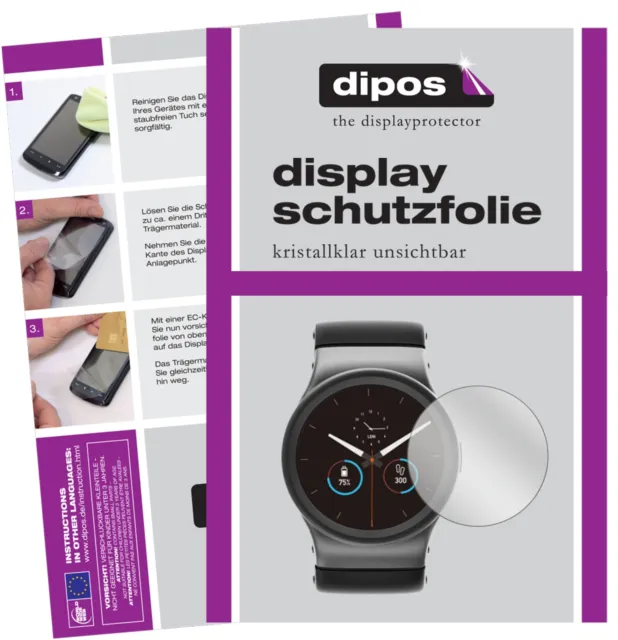 6x Schutzfolie für Uhr 38 mm Durchmesser klar Displayschutzfolie Folie Display