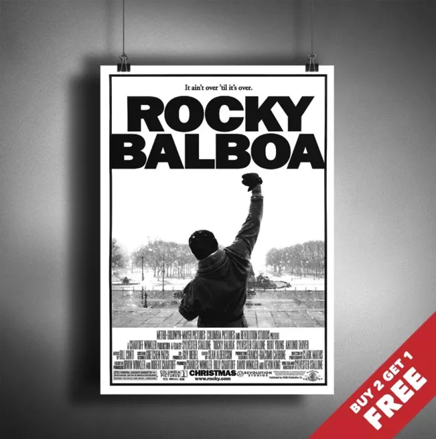 ROCKY BALBOA Poster A3 / A4 Stallone Cult Classic Movie Art Print Home Wall Deco