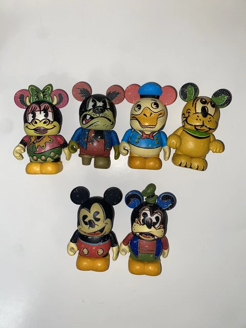 Disney Vinylmation Ink & Paint Figures Pete Mickey Donald Goofy Pluto Clarabelle