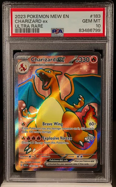83486799 CHARIZARD ex 2023 Pokemon MEW EN 183 Ultra Rare PSA 10