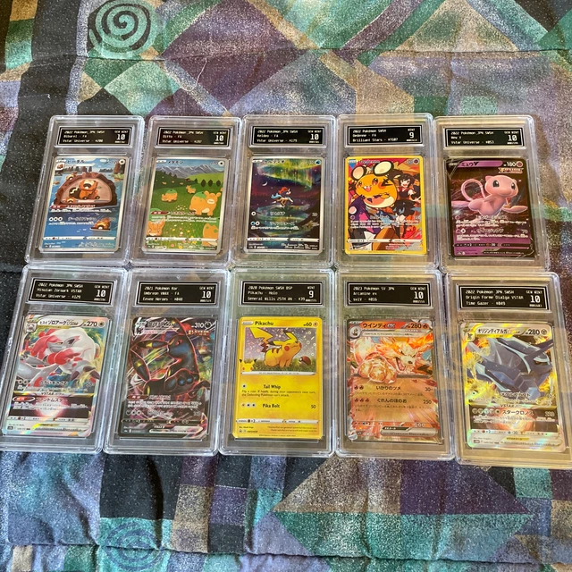 10 GRADED POKEMON Card Slab LOT Bulk TCS (PSA BGS CGC) 7 113.70