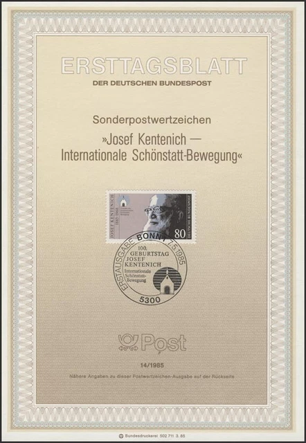 ETB 14/1985 - Josef Kentenich, Pallottiner-Pater