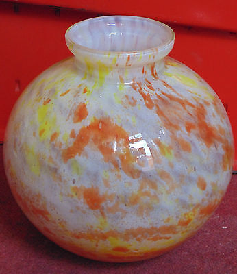 rare magnifique ANCIEN tres grand vase en pate de verre DAUM LEGRAS MULLER