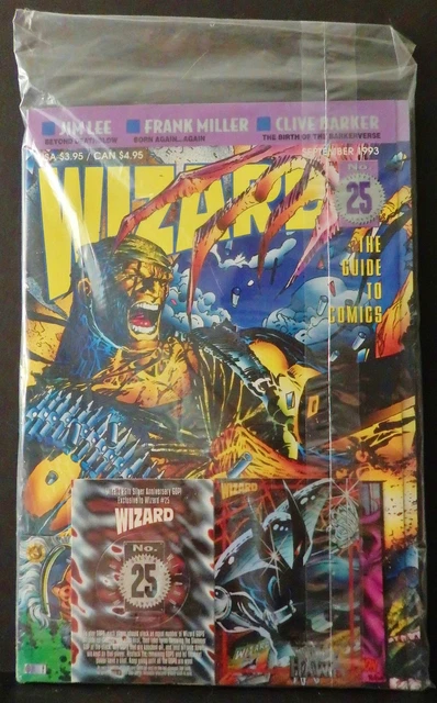 Wizard Magazine No. 25-New-Sld W/Valiant Bloodshot & Shadowhawk Promo Cards-1993