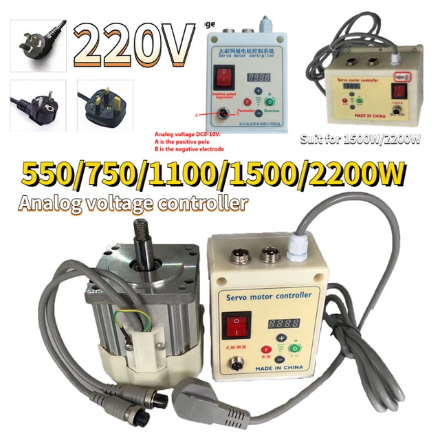 Moteur Servo Brushless 550W à 2.2KW Pour Tour + Contrôleur ON/OFF - Neuf Sans Marque