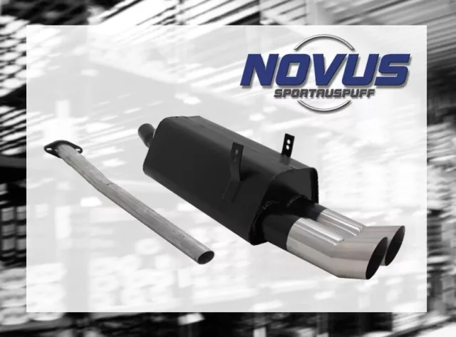 NOVUS Sportauspuff Gruppe N ESD 2x 90mm Renn-Look für 3er BMW E36 320 323 i