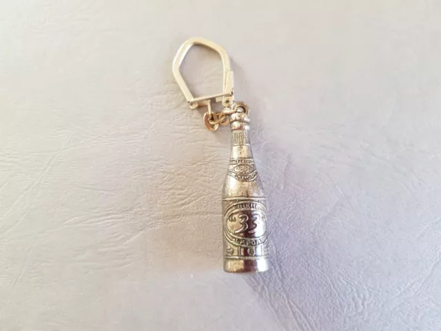 PORTE CLÉ / KEYCHAIN / KEY RING - Boisson Bouteille bière 33 export - beer métal