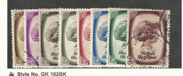 Belgium, Postage Stamp, #B225-B232 Mint & Used, 1938