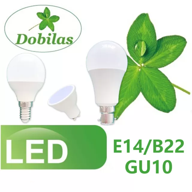 LED Bulbs 7W 12W SES BC ES GLS E14 E27 B22 GU10 Golf Ball Globe Candle Lights