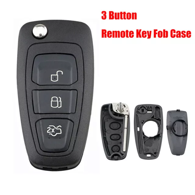 3 Button Remote Key Fob Case Shell For Ford Transit Connect Custom 2012-2020