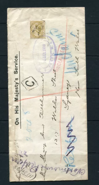 Western Australia 1906 Ohms Registered Cover From Perth  To Sydney .Etc