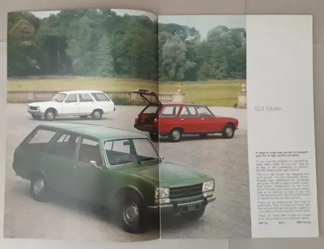 Peugeot 504 Estate Brochure 1977 - L Family GL 2