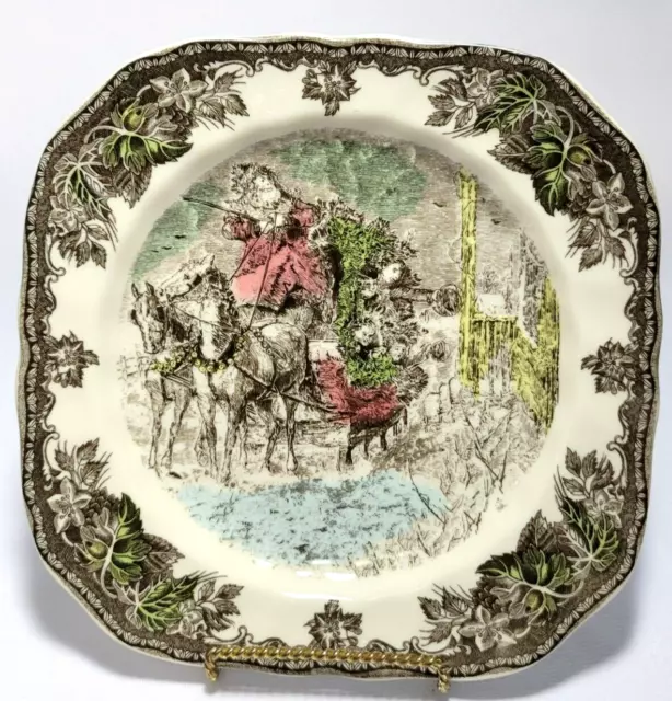 Johnson Bros. Christmas Friendly Village Square Salad Plate - 7.5" Getting Trees