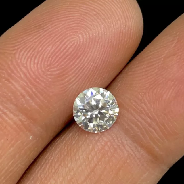 1 Karat Gra Zertifiziert VVS D Weiß Moissanit 6.5mm Rund Brillantschliff Solitär