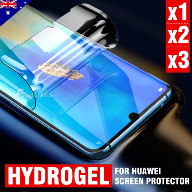 For Huawei P40 P30 Mate 20 Pro HYDROGEL Full Coverage Crystal Screen Protector