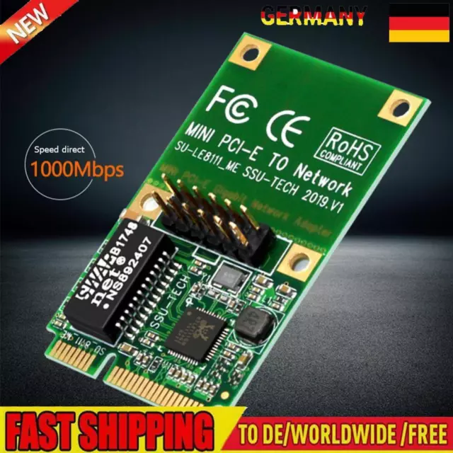 SSU LE8111-ME Gigabit Wired Network Card MINI PCI-E Realtek RJ45 Card Adapter