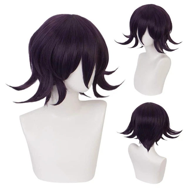 Men Male Short Full Wigs Boys Cosplay Costume Party Synthetic 1pc Black P2Q4