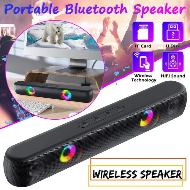 HIFI BLUETOOTH SPEAKER RGB Computer Speakers Stereo Bass Speaker TWS ...