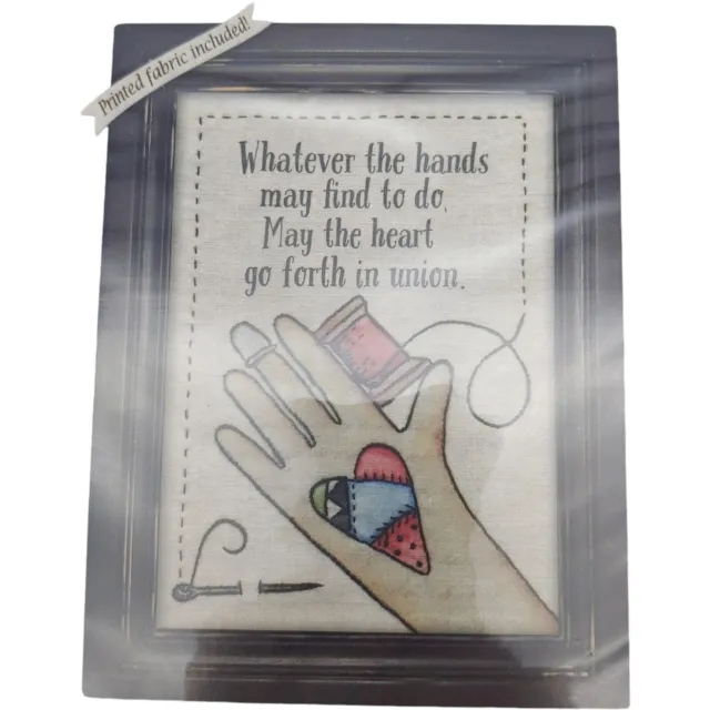 Patrón de bordado estampado corazón y manos Kathy Schmitz - costura con mosaico 5x7