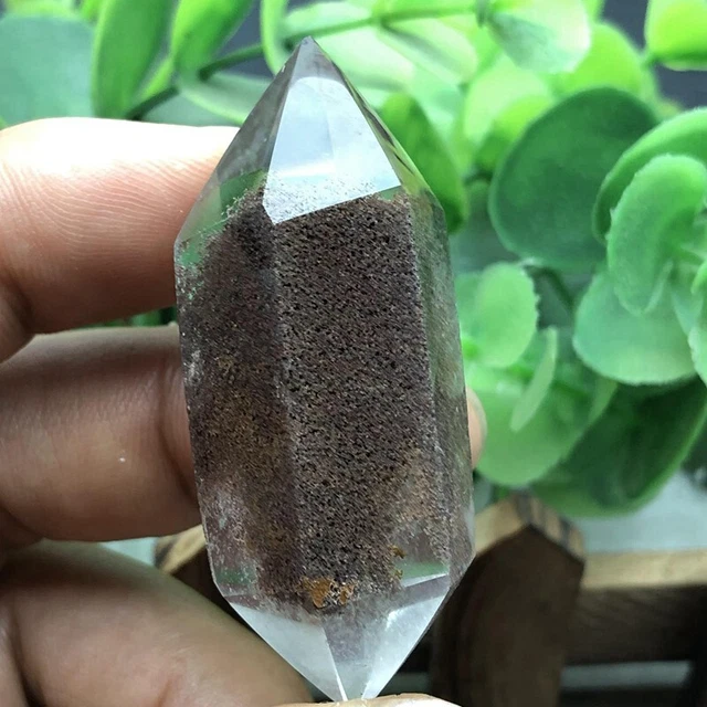Natural Beautiful Hyaline Red Phantom Ghost Garden Quartz gem tip Crystal 29.7g