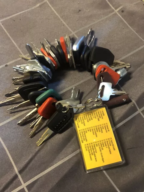 41 Excavator Key Master Set of 41 plant Keys Jlg Doosan FREE EXPRESS POSTAGE