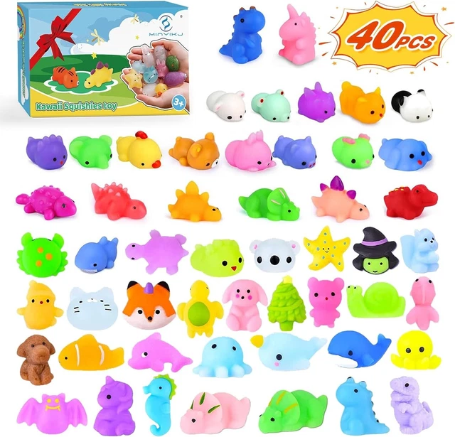 Squishies Mochi Squishy Toys 40Pcs Party Favors for Kids Mini Squishy Kawaii Moc